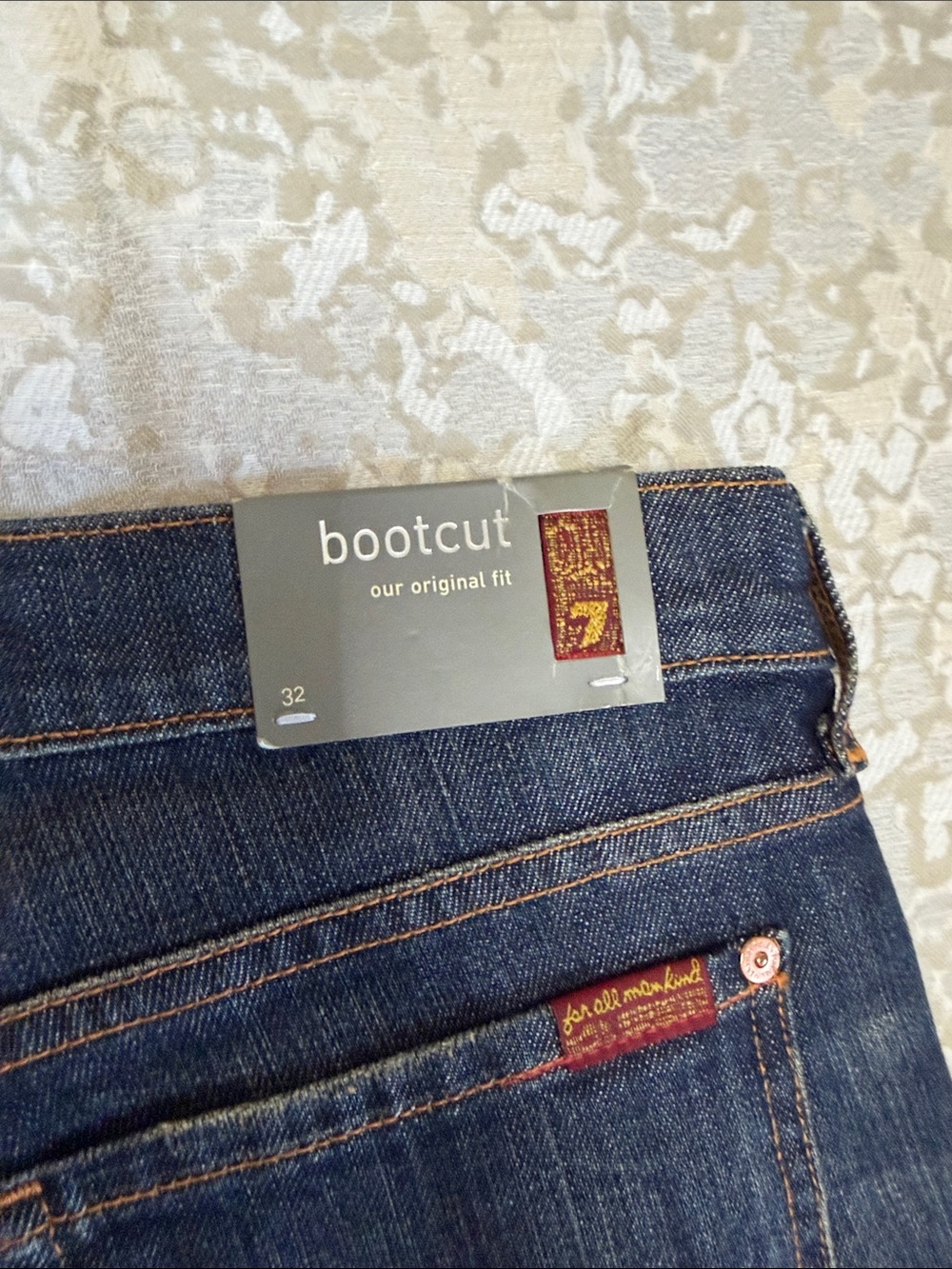 7 For All Mankind Dark Indigo Flare Jeans - Picture 5 of 8